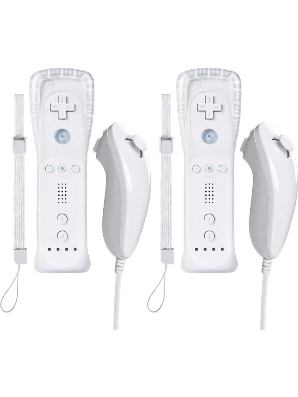 Upgrade Remote Controller Set with Silicone Case & Wristband for Wii/Wii U - 2